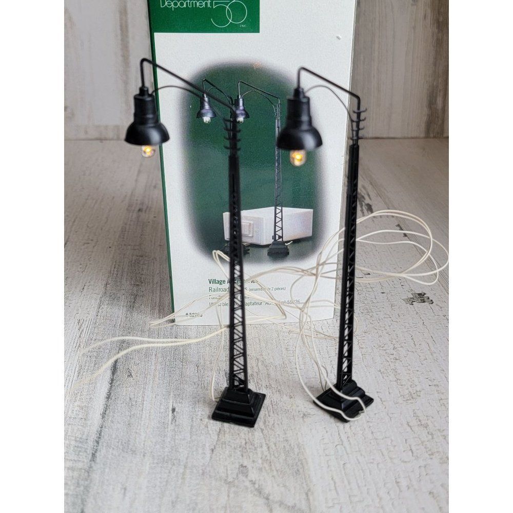 Dept Railroad Lamps‎ 56 52760 snow village accessory Xmas